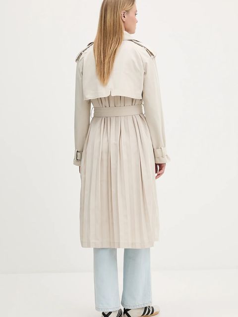 Desigual trencz PLEATED kolor beżowy 25WWEW18 - zdjęcie produktu nr 2