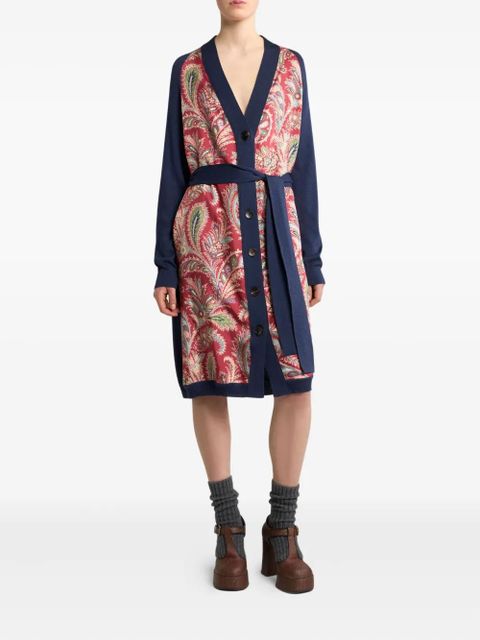 ETRO paisley-print silk-blend cardigan - Red - zdjęcie produktu nr 2