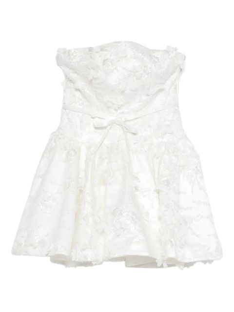 Maje floral-appliqué mini dress - White - zdjęcie produktu nr 1
