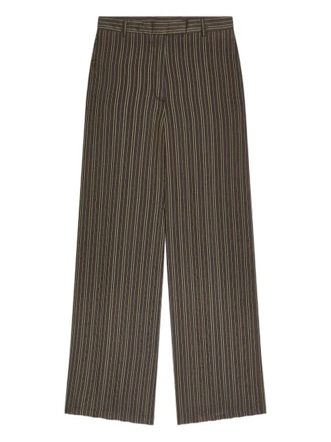 DRIES VAN NOTEN striped trousers - Brown - zdjęcie produktu nr 1