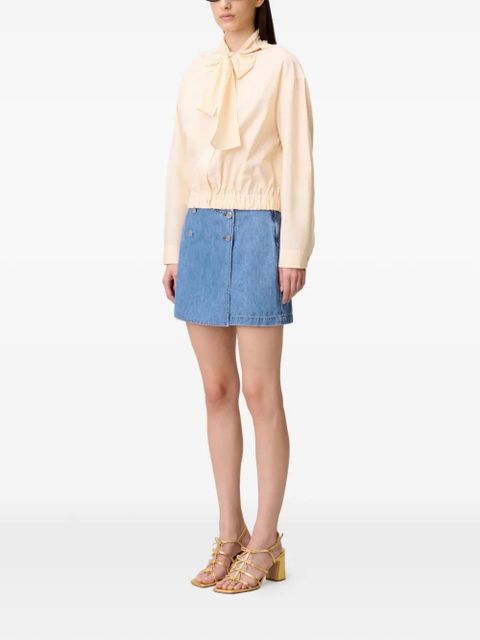Claudie Pierlot bow-detail button shirt - Neutrals