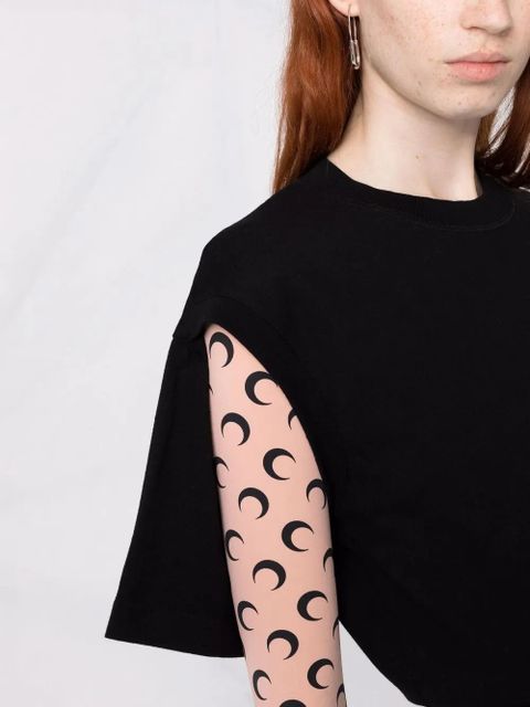 AMBUSH slit-detail cotton T-shirt - Black