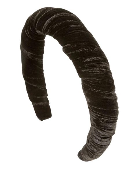 Jennifer Behr velvet irene headband - Black - zdjęcie produktu nr 1