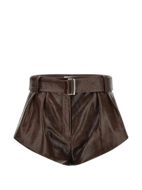 Magda Butrym belted leather shorts - Brown - zdjęcie produktu nr 1