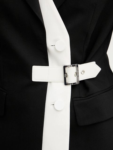 Karl Lagerfeld marynarka z dodatkiem wełny BW ESSENTIAL