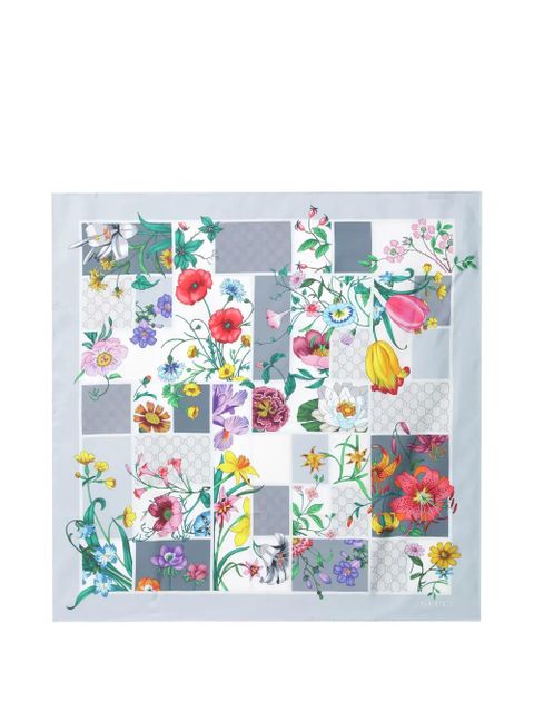 Gucci printed silk scarf - Grey - zdjęcie produktu nr 1