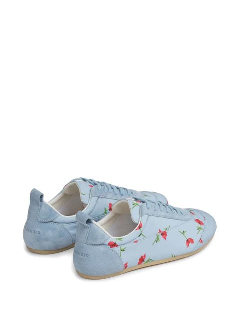 Jil Sander floral-print lace-up sneakers - Blue