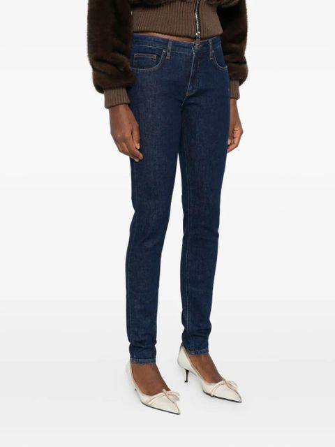 Victoria Beckham logo-patch jeans - Blue