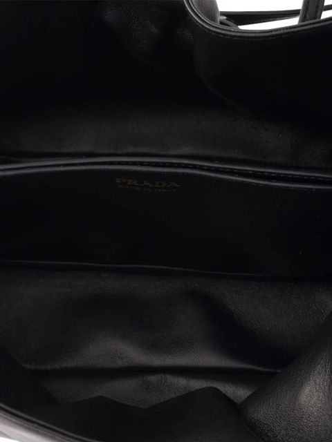 Prada small Dada leather tote bag - Black