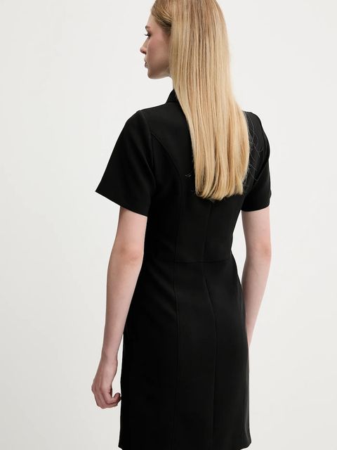 HUGO sukienka kolor czarny mini rozkloszowana 50544764