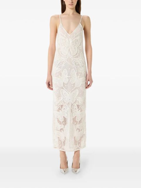 Blumarine butterfly-motif V-neck maxi dress - Neutrals - zdjęcie produktu nr 2