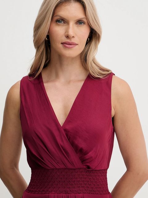 Morgan sukienka kolor bordowy mini rozkloszowana RANAKA