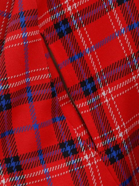 Comme Des Garçons plaid-pattern hoodie - Red
