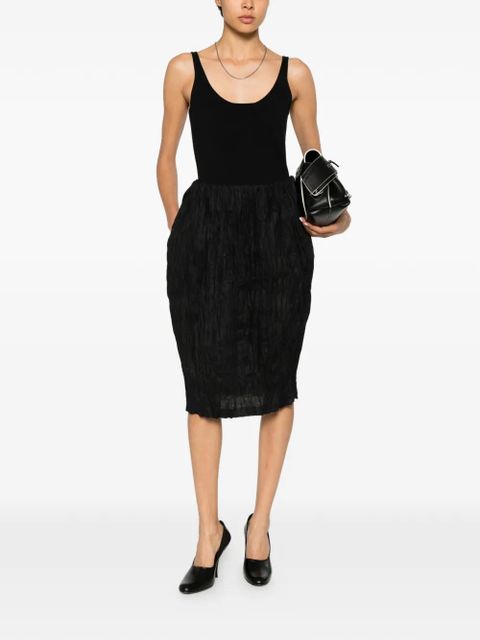 TOTEME crinkled mini skirt - Black - zdjęcie produktu nr 2