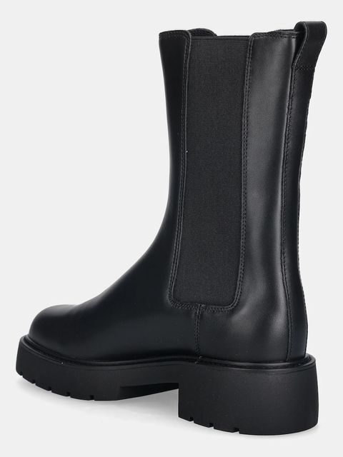 Calvin Klein sztyblety skórzane CHUNKY HIGH CHELSEA kolor czarny na płaskim obcasie YW0YW01909 - zdjęcie produktu nr 2