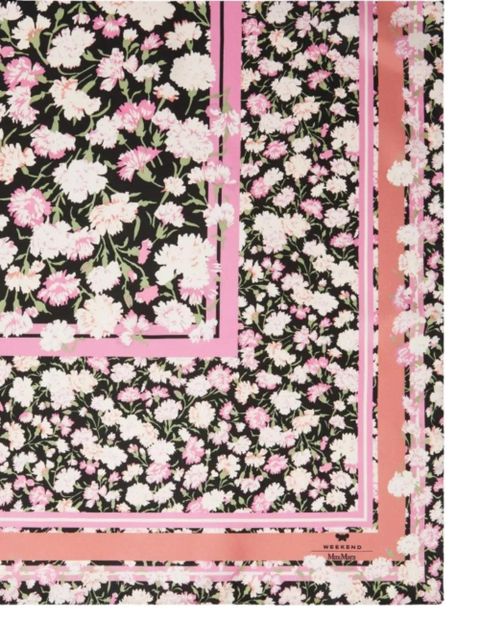 Weekend Max Mara floral patterned scarf - Black - zdjęcie produktu nr 2