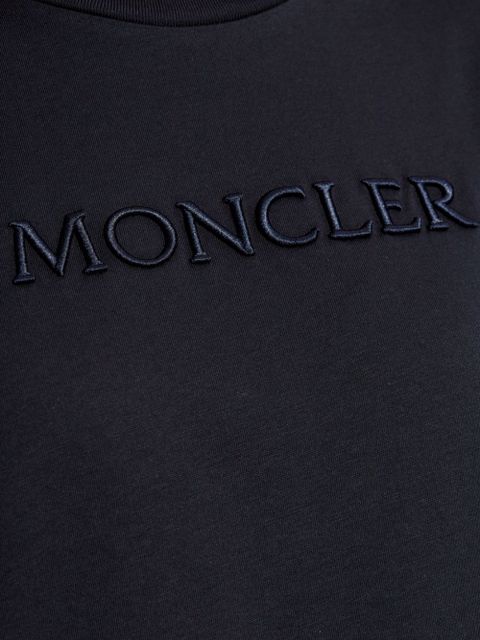Moncler logo-embroidered T-shirt - Blue