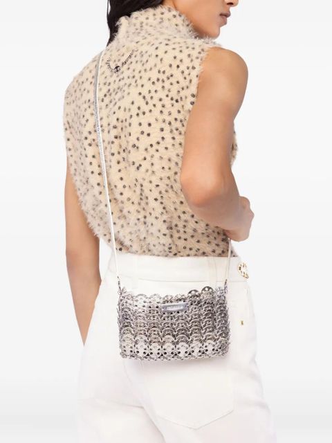 Rabanne 1969 metallic-link leather cross body bag - Silver - zdjęcie produktu nr 2