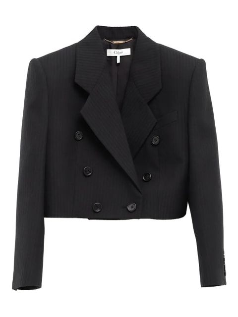 Chloé Spencer striped button blazer - Black - zdjęcie produktu nr 1