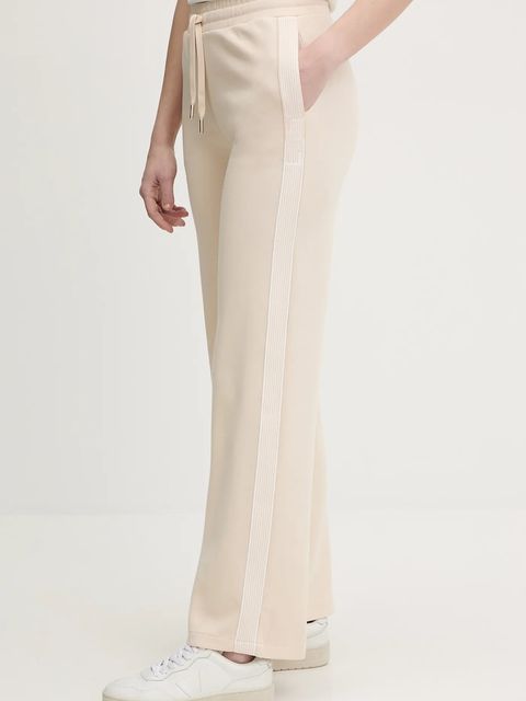 Joop! spodnie dresowe damskie kolor beżowy z aplikacją 30100028