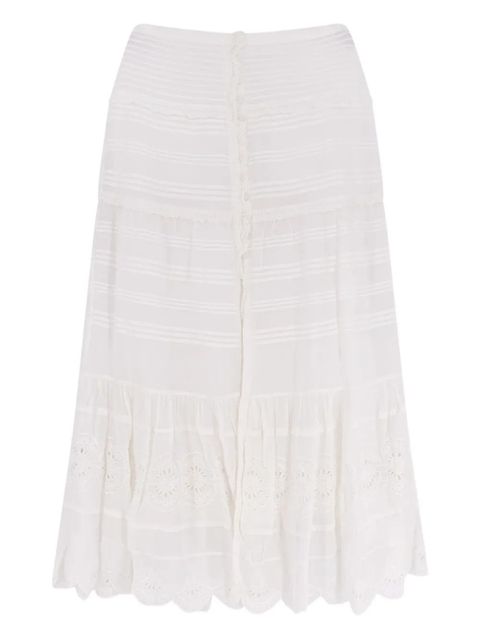 MARANT ÉTOILE Paoline embroidered midi skirt - White - zdjęcie produktu nr 1