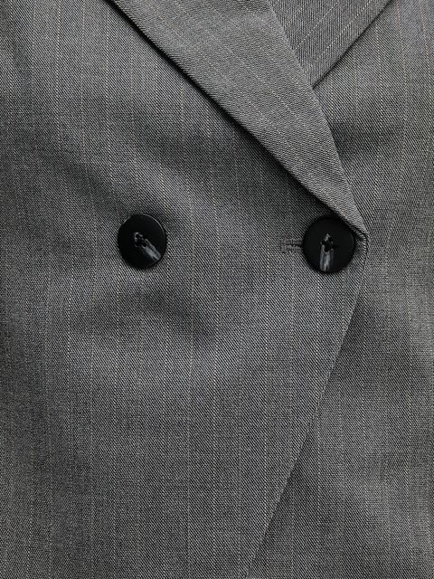 United Colors of Benetton kamizelka kolor szary dwurzędowa 2X8MDJ00O