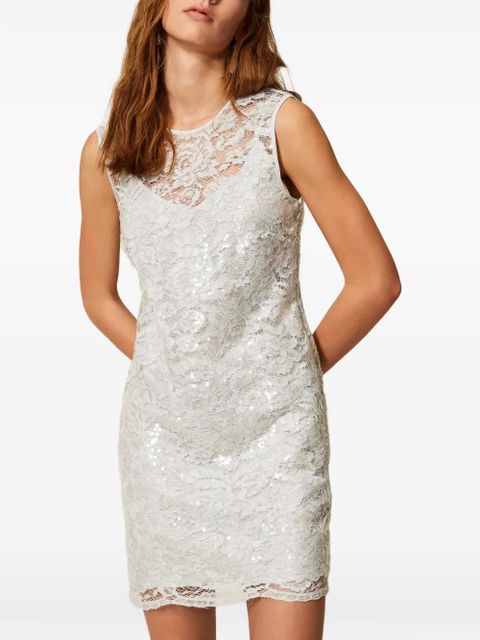 TWINSET sequin-embellished mini dress - White - zdjęcie produktu nr 2