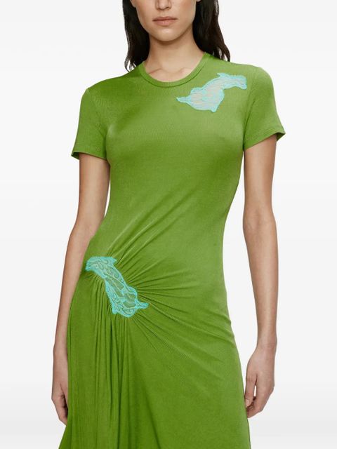 Christopher Esber Delphin lace-panelled midi dress - Green