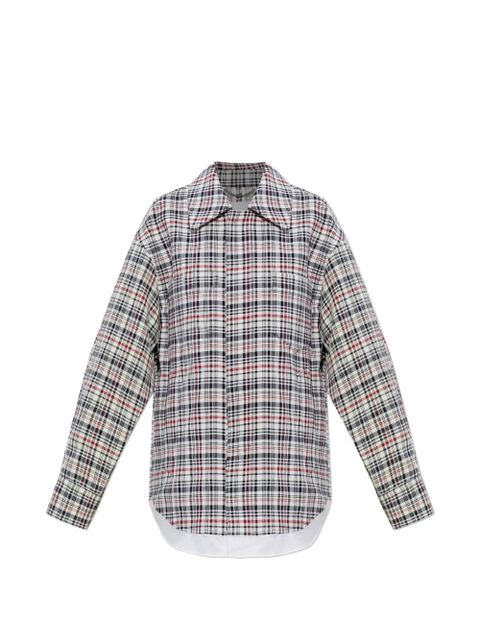 Victoria Beckham Cocoon Shacket check-pattern jacket - Neutrals - zdjęcie produktu nr 1