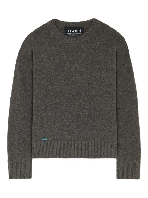 Alanui crew-neck cashmere-blend sweater - Grey - zdjęcie produktu nr 1