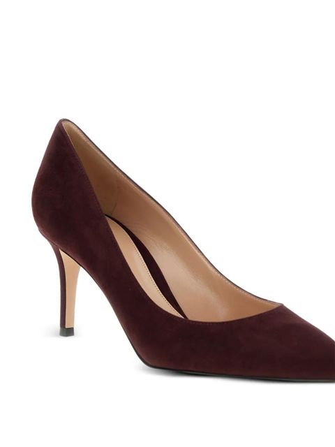 Gianvito Rossi suede heeled pumps - Red