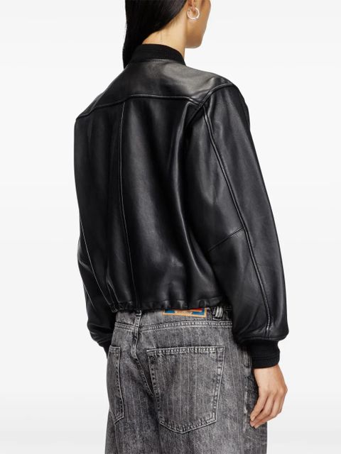 Diesel L-Ilyan leather jacket - Black