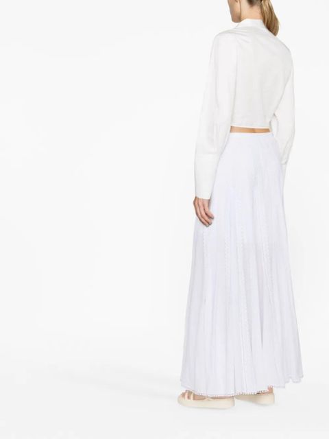 Charo Ruiz Ibiza Norma fluted maxi skirt - White