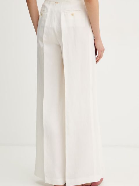 Twinset spodnie z dodatkiem lnu