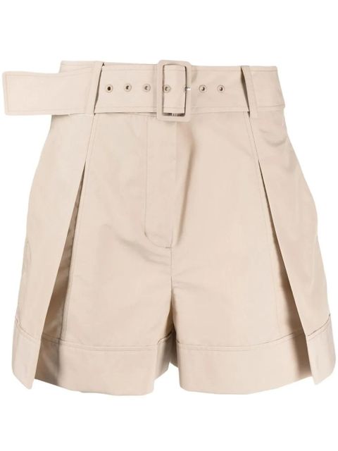 3.1 Phillip Lim pleat-detailing belted shorts - Neutrals - zdjęcie produktu nr 1