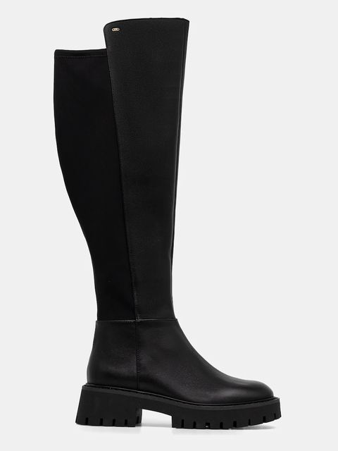 MICHAEL Michael Kors kozaki Asher damskie kolor czarny na płaskim obcasie 40F4ASFB8L.001 - zdjęcie produktu nr 2