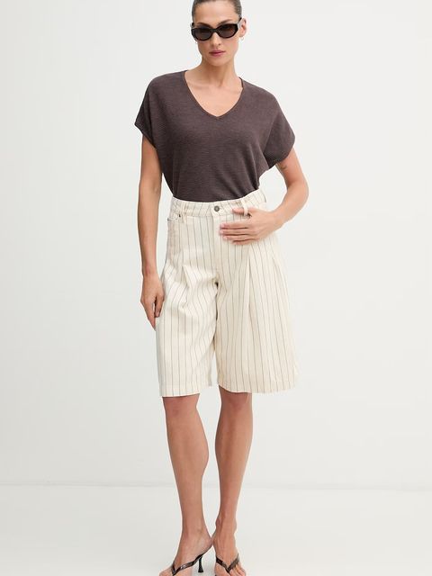 United Colors of Benetton T-shirt damski z lnem - zdjęcie produktu nr 1