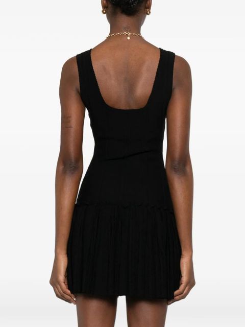 SANDRO ruffled knitted dress - Black