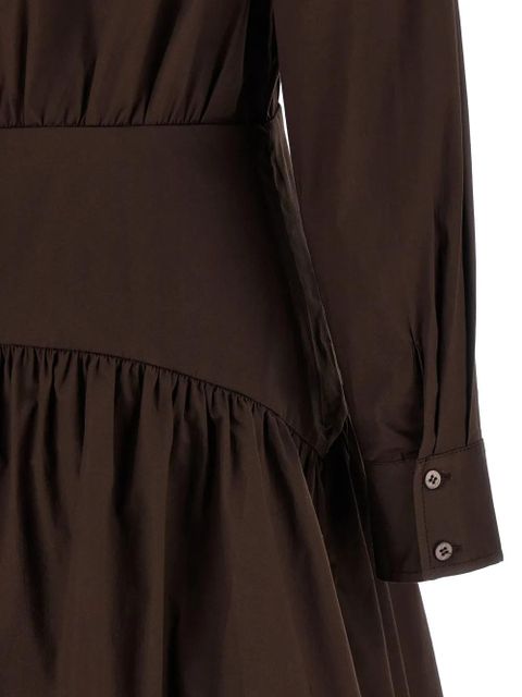 STAUD Rocco gathered mini dress - Brown