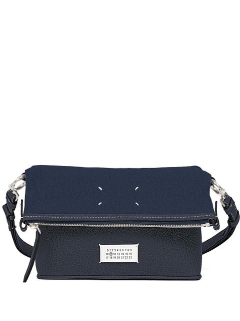 Maison Margiela top-zip leather shoulder bag - Blue - zdjęcie produktu nr 1