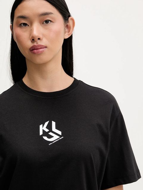 Karl Lagerfeld Jeans t-shirt damski kolor czarny B1W17086 - zdjęcie produktu nr 2