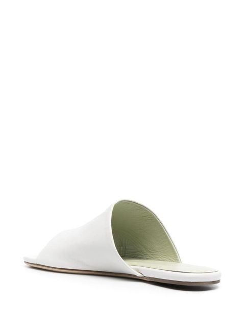 BY FAR slip-on leather mules - White - zdjęcie produktu nr 2