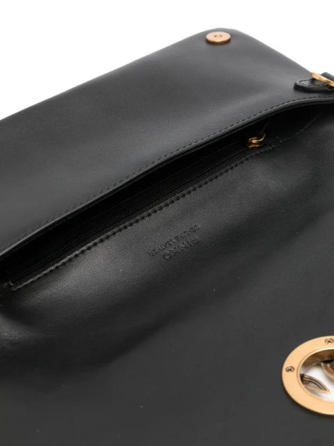 PINKO medium Love Bag Click Soft Horizontal studded embellishment clutch bag - Black