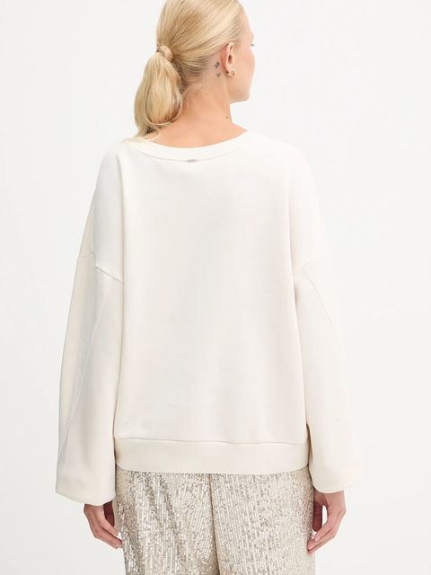 BOSS bluza damska kolor beżowy gładka 50550338