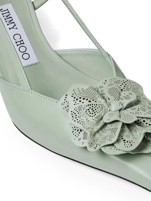 Jimmy Choo Mimmi floral slingback pumps - Green