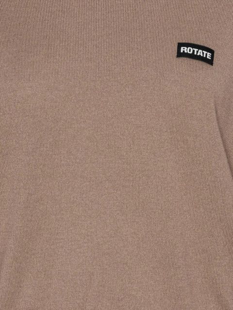 ROTATE BIRGER CHRISTENSEN crew-neck merino-cashmere sweater - Brown