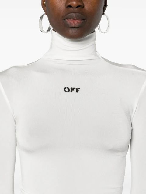 Off-White logo-print second-skin top