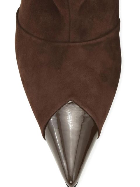 ROTATE BIRGER CHRISTENSEN pointed-toe suede boots - Brown