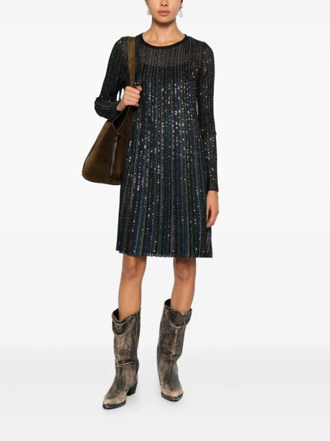 Missoni striped embellished dress - Black