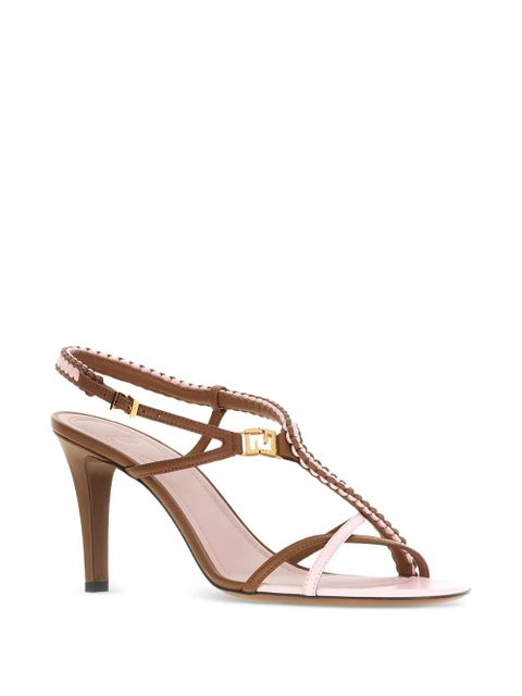 FENDI 85mm FFold heeled sandals - Neutrals - zdjęcie produktu nr 2